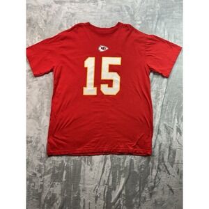 Majestic Brand‎ T-shirt Size 2XL Kansas City Chiefs Patrick Mahomes KC # 15 Red